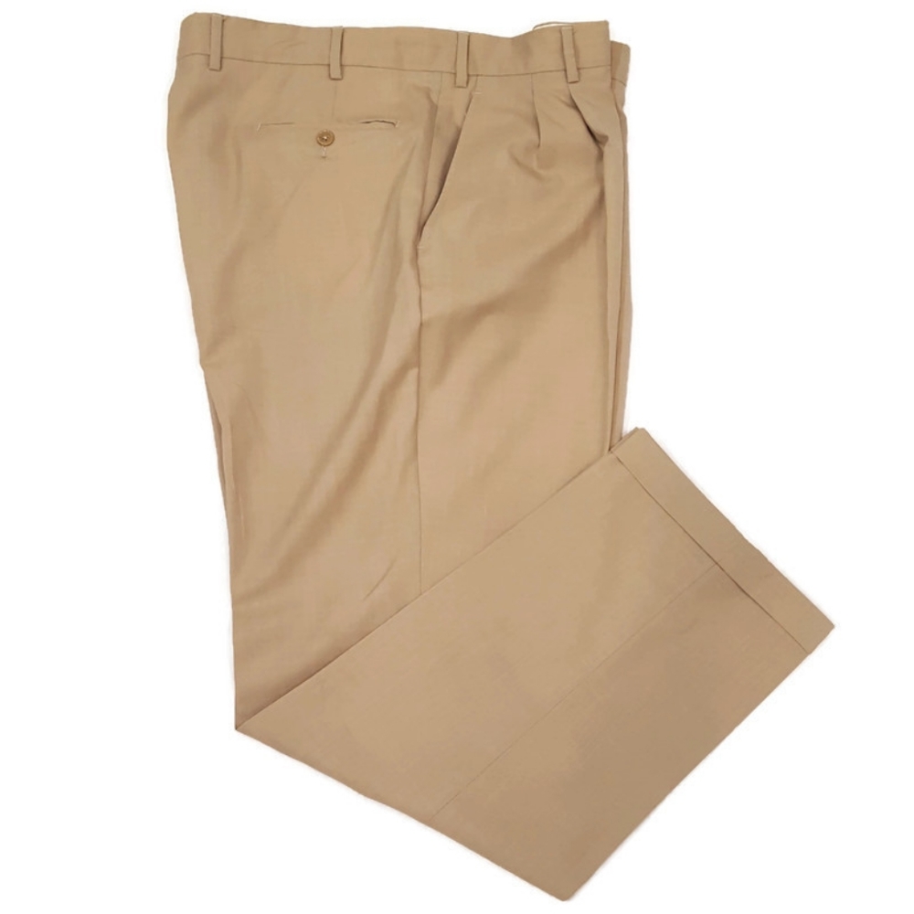 Mens Hathaway Platium Tan Dress Pants 40x32